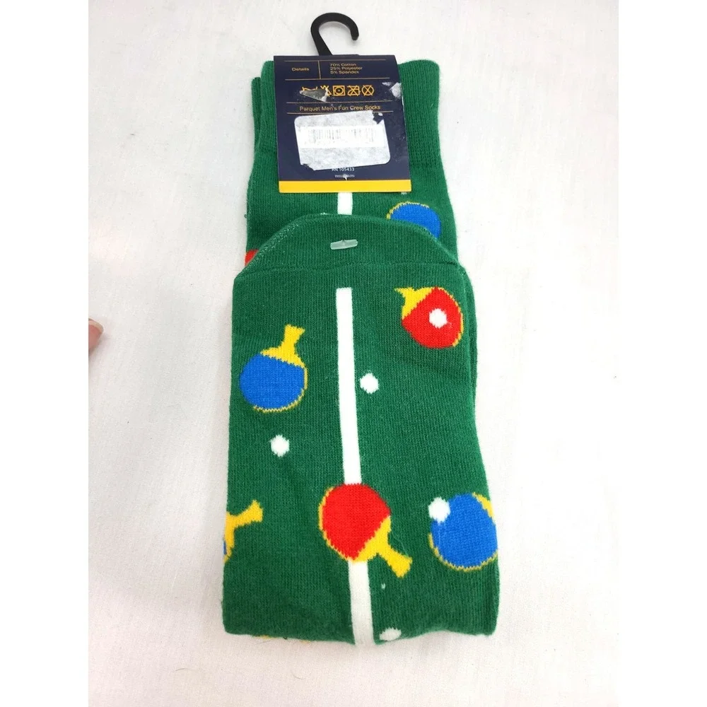 Ping Pong Socks Funny Mens Socks Great Gift for Ping Pong Lovers Novelty Socks